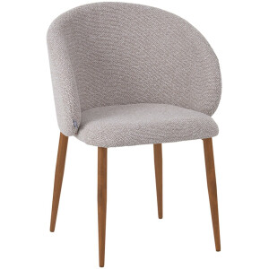 LABEL51 Yuki Eetkamerstoel - Naturel - Stof - Naturel Houtlook Frame - Stoel - Normale eetkamerstoel