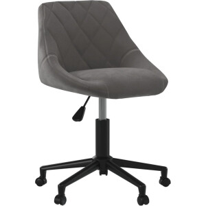 vidaXL - Kantoorstoel - draaibaar - fluweel - donkergrijs
