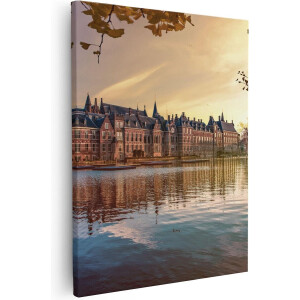 Artaza - Canvas Schilderij - Binnenhof Gebouw in Den Haag - 40x50 - Foto Op Canvas - Canvas Print