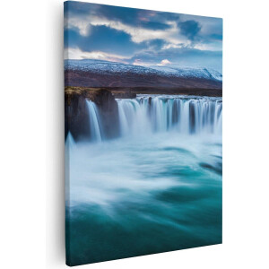 Artaza - Canvas Schilderij - Watervallen In Het Blauw Groene Water - 40x50 - Foto Op Canvas - Canvas Print