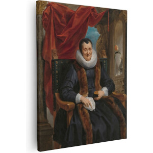 Artaza Canvas Schilderij Portret van Magdalena de Cuyper - Jacob Jordaens - 40x50 - Poster Foto op Canvas - Canvas Print
