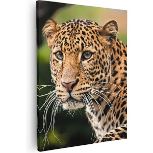 Artaza Canvas Schilderij Luipaard Van Dichtbij - 80x100 - Groot - Foto Op Canvas - Canvas Print