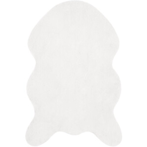 vidaXL - Antislip - vloerkleed - van - imitatie - konijnenbont - OLITE - Wit