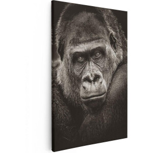 Artaza Canvas Schilderij Aap - 40x60 cm - Wanddecoratie Dieren - Muurdecoratie Portret - Schilderijen Op Canvas