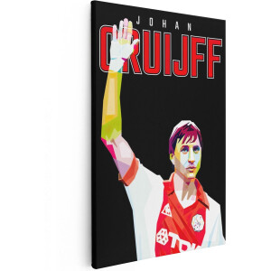 Artaza Canvas Schilderij Johan Cruijff bij Ajax - 60x90 - Foto Op Canvas - Wanddecoratie