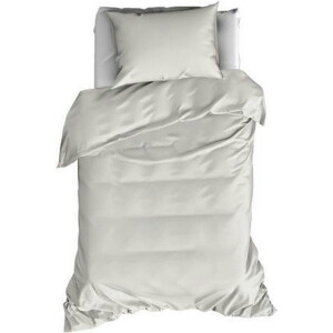 De Witte Lietaer Dekbedovertrek Katoen Satijn Olivia - Eenpersoons - 140 x 200/220 cm - Wit
