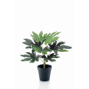 Emerald - Kunstplant in pot Fatsia 30cm - Kunstplant voor binnen