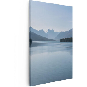 Artaza Canvas Schilderij Meer Bij De Bergen In Alberta, Canada - 60x90 - Foto Op Canvas - Canvas Print