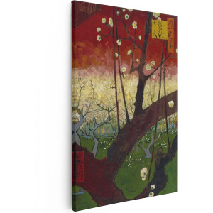 Artaza Canvas Schilderij Bloeiende Pruimenboomgaard - naar Hiroshige - Vincent van Gogh - 20x30 - Klein - Kunst - Canvas Print