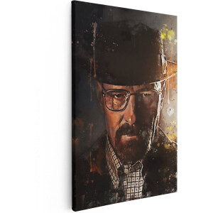 Artaza Canvas Schilderij Walter H. White uit Breaking Bad op Olieverf - 60x90 - Foto Op Canvas - Wanddecoratie