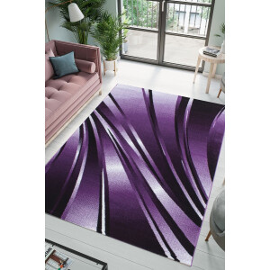 Flycarpets Jaden Modern Vloerkleed - Paars / Creme - 160x230 cm - Laagpolig Tapijt Woonkamer