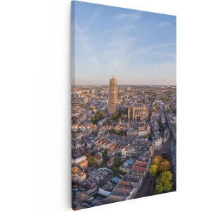 Artaza Canvas Schilderij Utrecht Vanuit De Lucht - 20x30 - Klein - Foto Op Canvas - Canvas Print
