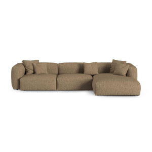 Modulaire hoekbank Martina rechts bouclé | Micadoni Home