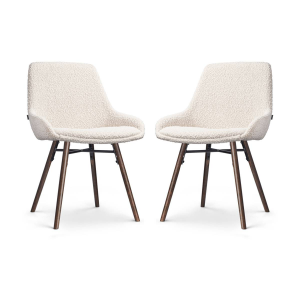 Set van 2 eetkamerstoelen Nena-Isa bouclé | Nolon