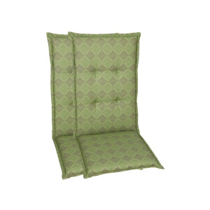 GO-DE Textil Tuinkussen (Stoelkussens voor stoelen met een normale rugleuning, Groen)