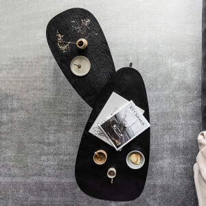 WOOOD Bijzettafel 'Triangle' Set van 2 stuks, kleur zwart