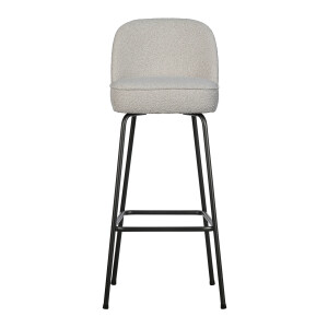 WOOOD Barkruk 'Vogue' Bouclé, kleur Naturel (zithoogte 80cm)