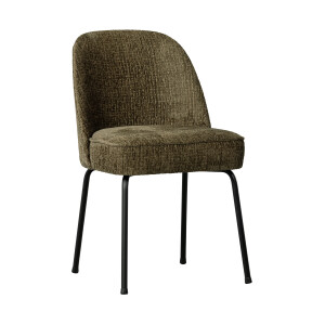 WOOOD Eetkamerstoel 'Vogue' Structure Velvet, kleur Bonsai