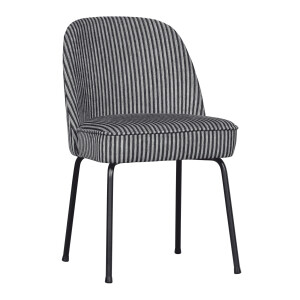 WOOOD Eetkamerstoel 'Vogue' Geweven, kleur Zwart/Grijs