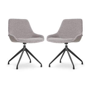 Set van 2 eetkamerstoelen Nola-Isa bouclé draaibaar | Nolon