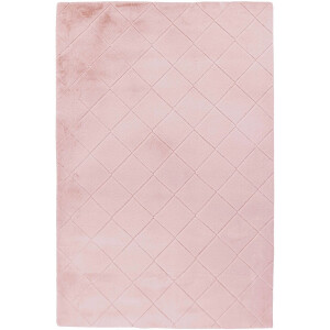 Padiro hoogpolig shaggy vloerkleed - 160 x 230 cm - Roze - Modern, Geometrisch patroon - Polyester, Katoen - vloerverwarming