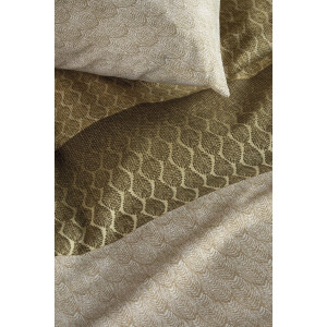 Beddinghouse Sanna dekbedovertrek - Tweepersoons - 200 x 200/220 cm - Goud