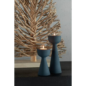 J-Line kaarshouder Cone - aluminium - blauw - small