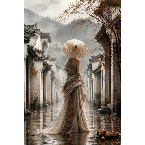 Whisper of Serenity - Luxe Wanddecoratie Kristalhelder Plexiglas 5mm – Galeriekwaliteit – Zwevend Aluminium Ophangsysteem