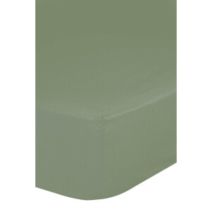 Good Morning hoeslaken effen kleur - Lits jumeaux 180x220 cm - Mistgroen - 100% Katoen jersey