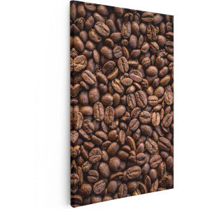 Artaza Canvas Schilderij Bruine Koffiebonen - 80x120 - Groot - Foto Op Canvas - Canvas Print