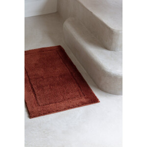 Casilin Badmat Antislip 70x120cm Orlando - Waterabsorberende Badkamermat - Wasbaar en Sneldrogend - Voor Douche en Bad - Hoogpolig - Acryl - Rechthoek - Oranje