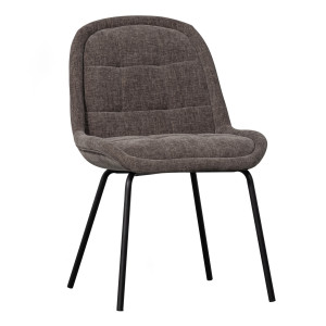 BePureHome Eetkamerstoel 'Crate' Velvet, kleur Warm Grey