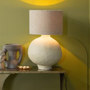 WOOOD Tafellamp 'Ios' Papier Mache, kleur Naturel (excl. kap)