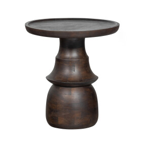 WOOOD Bijzettafel 'Broad' Mangohout, Ø50cm, kleur Naturel