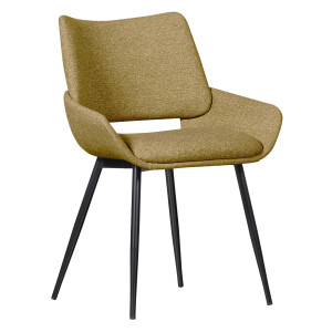 WOOOD Eetkamerstoel 'Parade' Melange, kleur Mosterdgeel