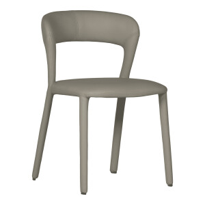 WOOOD Eetkamerstoel 'Noble' Lederlook, kleur Beige