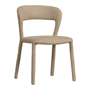 WOOOD Eetkamerstoel 'Noble' Geweven, kleur Zand