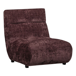 WOOOD Fauteuil 'Observe' Chenille, kleur Aubergine
