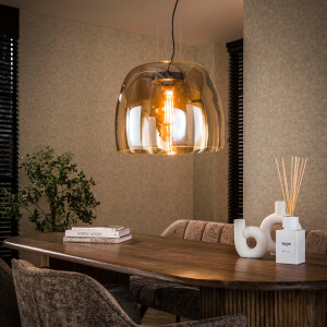 Hanglamp Drift Glass XL 1-lichts Amber glas