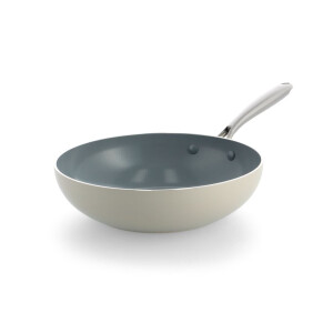 HEMA HEMA BK Wokpan Ø28cm Keramisch PFAS-vrij Beige