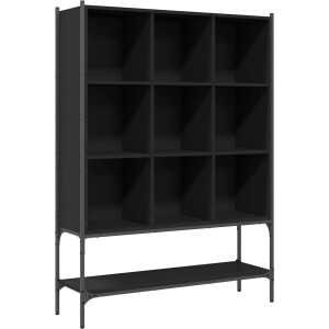 vidaXL - Boekenkast - 102x30x141,5 - cm - bewerkt - hout - zwart