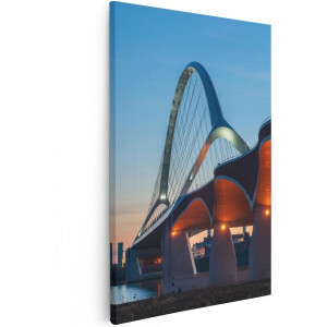 Artaza Canvas Schilderij Oversteek Brug in Nijmegen - 40x60 - Poster Foto op Canvas - Canvas Print