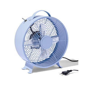 HEMA HEMA Tafelventilator Retro Ø25.8cm Blauw