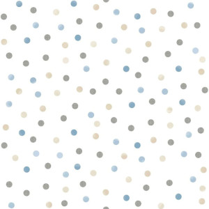 Noordwand Behang Mondo baby Confetti Dots wit/blauw/grijs/beige