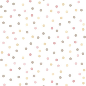 Noordwand Behang Mondo baby Confetti Dots roze/wit/bruin