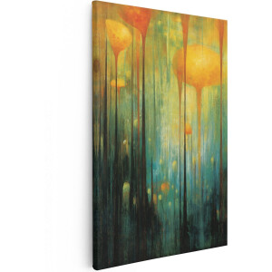 Artaza Canvas Schilderij Abstract - 80x120 cm - Groot - Wanddecoratie Woonkamer - Muurdecoratie Goud - Schilderijen Op Canvas