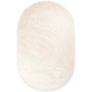 Vloerkleed ovaal hoogpolig - Comfy plus wit 100x150