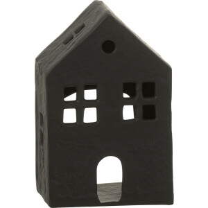 J-Line kaarshouder Huis - aluminium - zwart