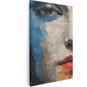 Artaza Canvas Schilderij Vrouw Abstract - 60x90 cm - Wanddecoratie Schilderij Vrouw - Muurdecoratie Woonkamer - Schilderijen Op Canvas