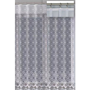 Wisan Lucky jacquard vitrage Gordijn 400 x 250 cm - Curtains - hoogwaardig jacquardgordijn- wit- 400 x 250 cm